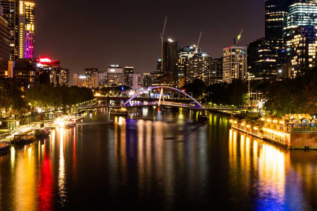 澳大利亚墨尔本都会夜景图片