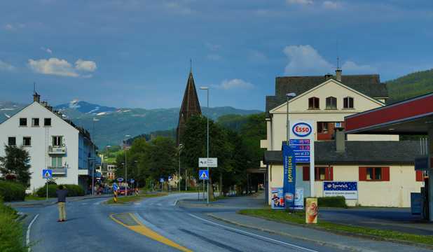 挪威沃斯小城景象图片