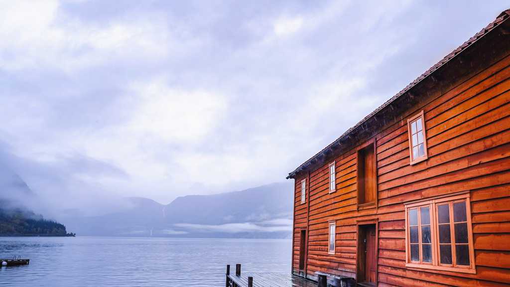 挪威峡湾自然景色图片