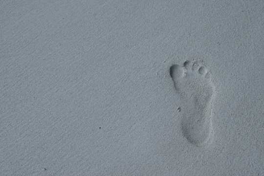 可爱的海滩脚印图片