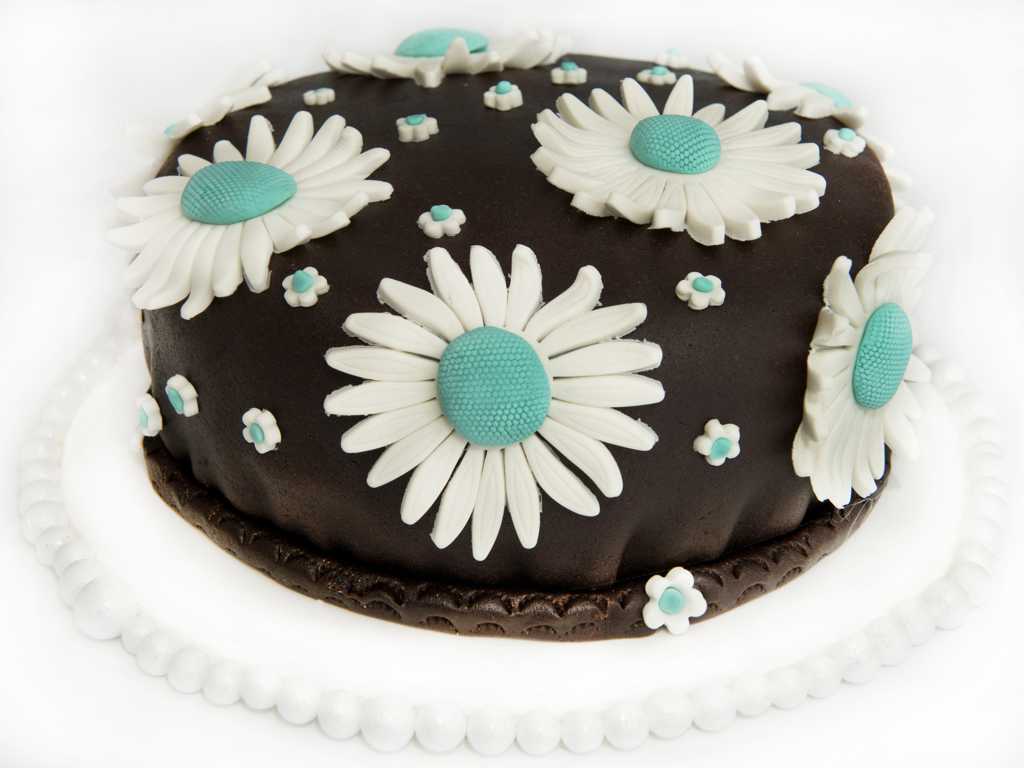 巧克力裱花蛋糕图片