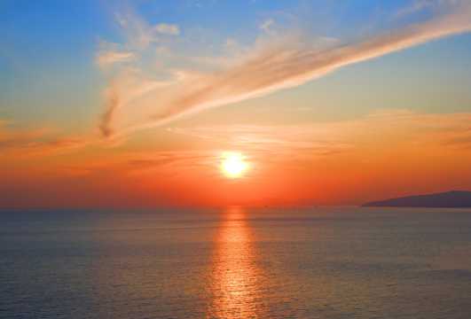 海洋朝阳图片