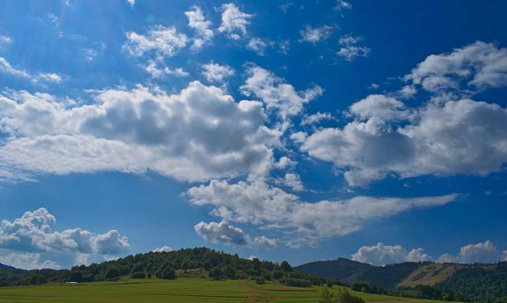 蓝天云层景观图片