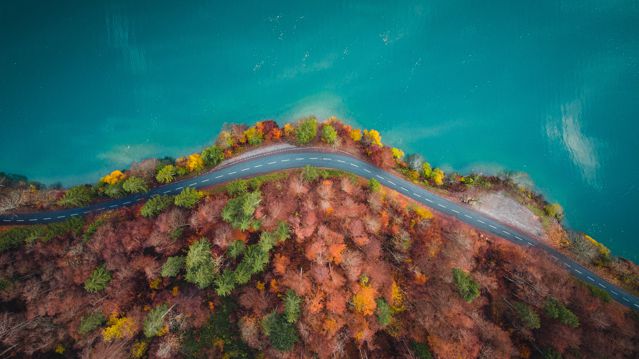 秋日环海公路自然风光图片