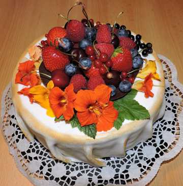 香甜的水果蛋糕图片