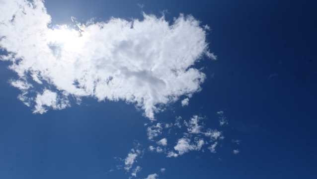 夏天蓝天云海自然风光图片