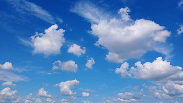蓝天云朵自然景观图片