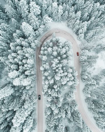 冬季雪景道路图片