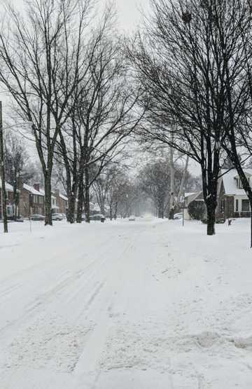 冬天街道雪景图片