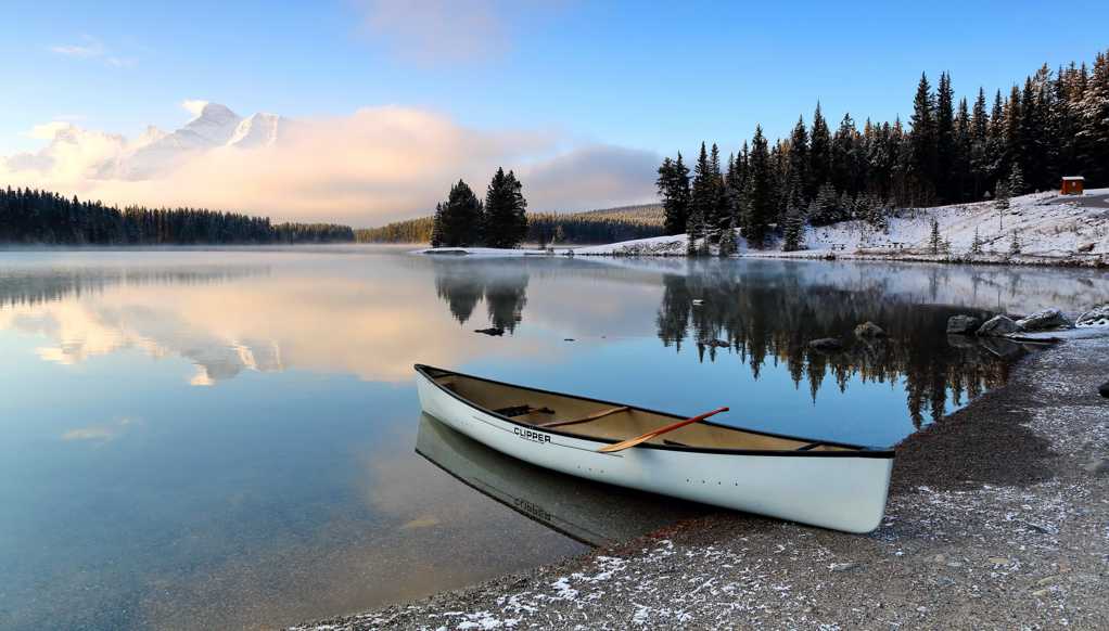 加拿大双杰克湖自然风光图片