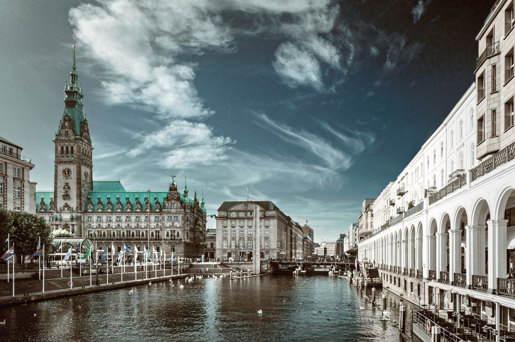 宏伟的德国汉堡建筑图片