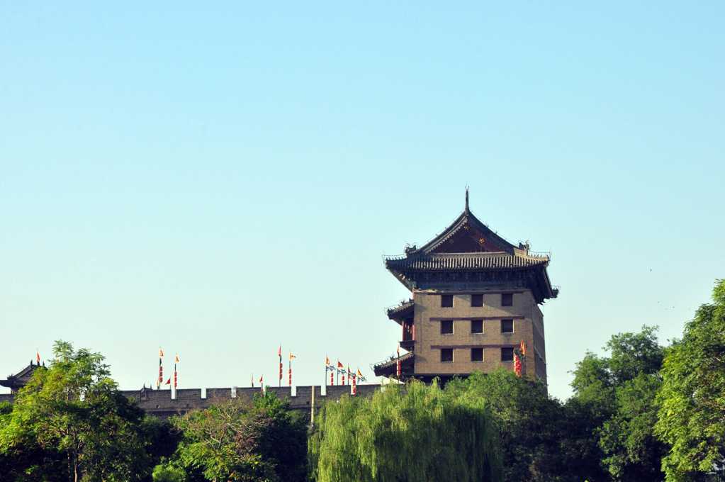 陕西西安古城景致图片