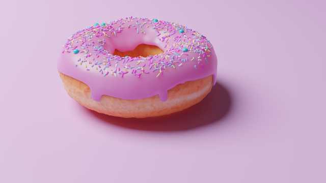 粉红色甜甜圈图片
