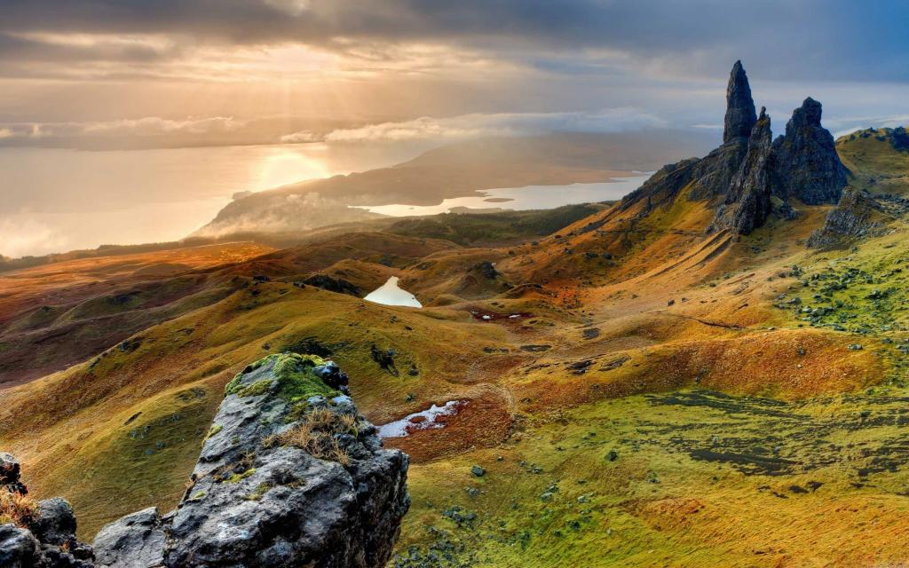 斯托尔山全景苏格兰的Mac壁纸