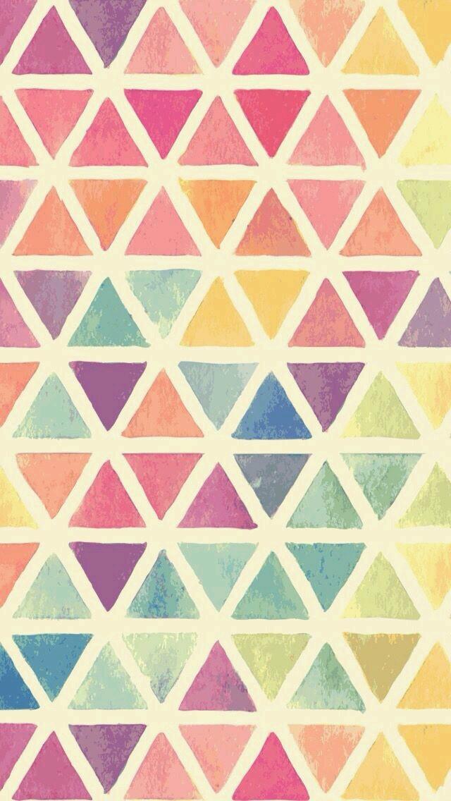 柔和的三角形图案iPhone 5壁纸