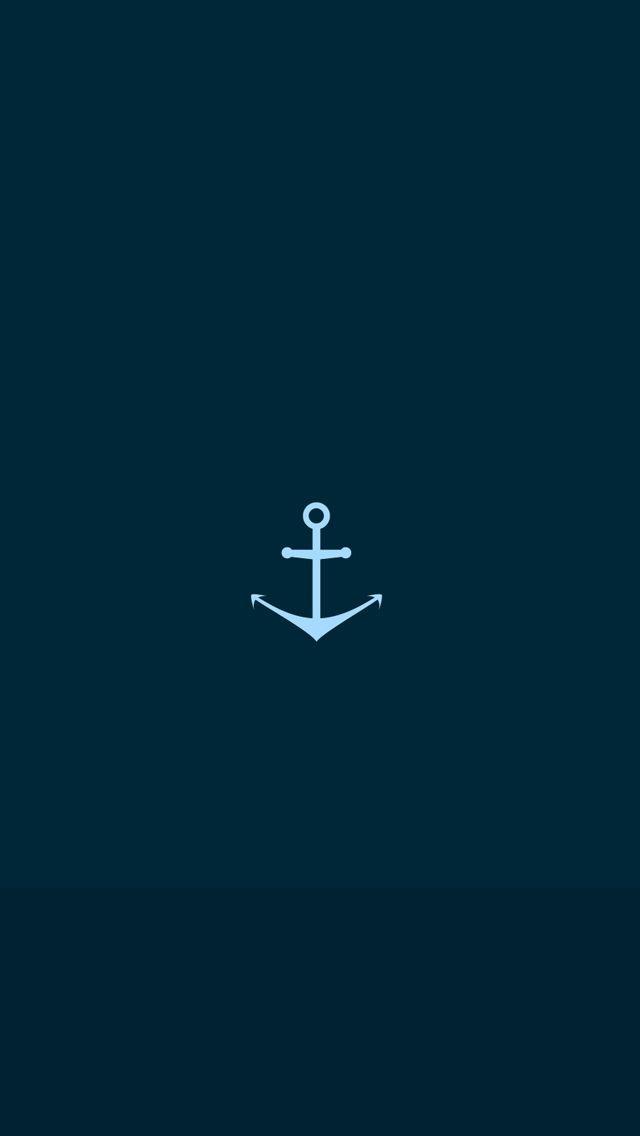 蓝色海军锚图平板iPhone 5壁纸