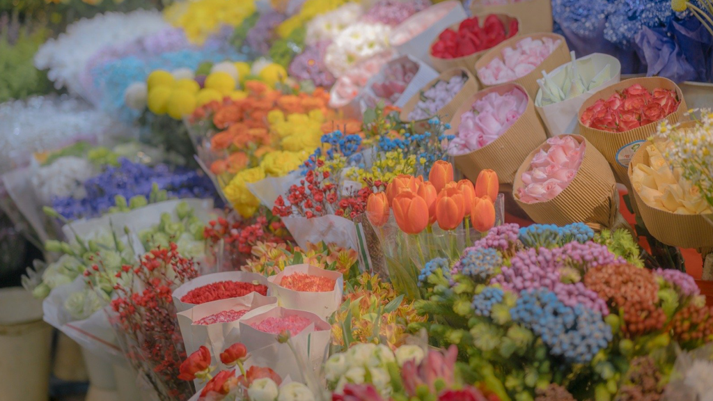 唯美浪漫的鲜花市场