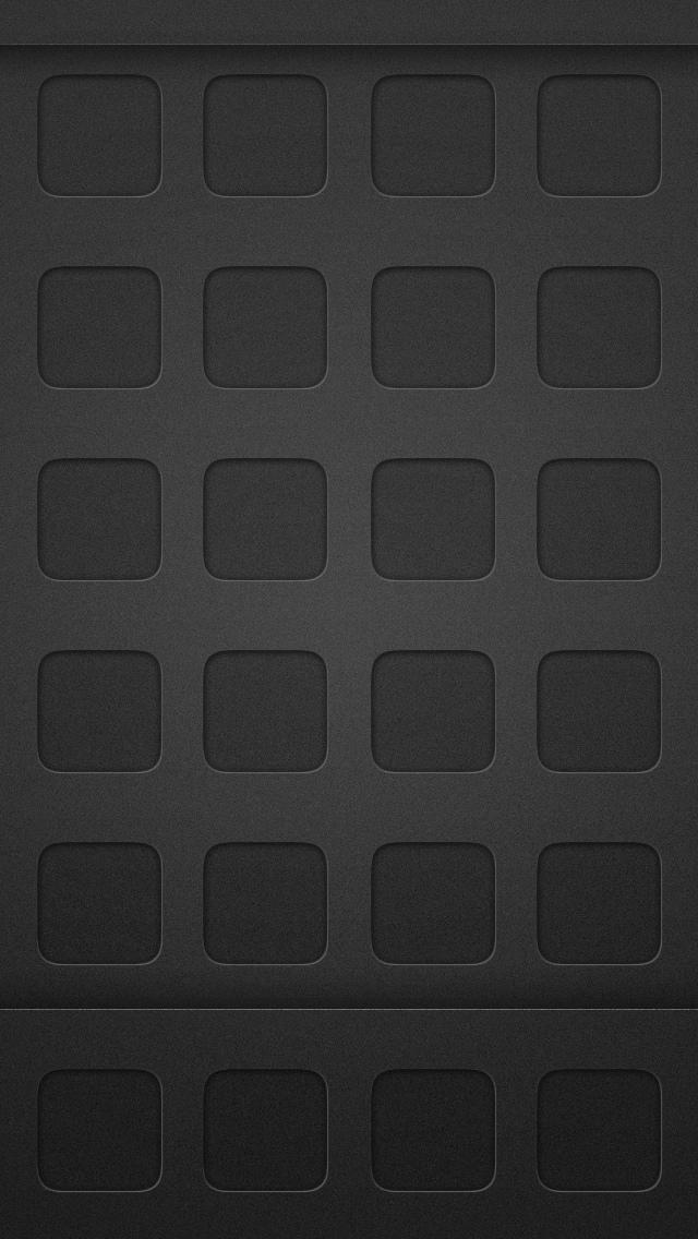 黑暗主屏幕图标瓷砖iPhone 5壁纸
