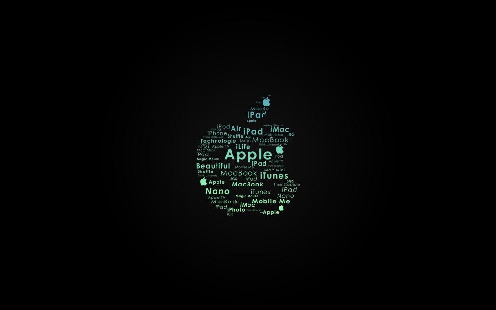 苹果徽标排版Mac壁纸