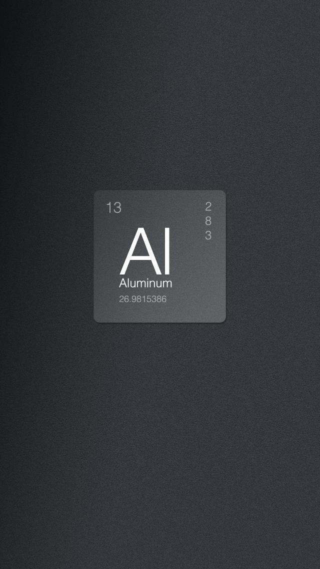 铝元素平面插图iPhone 5壁纸