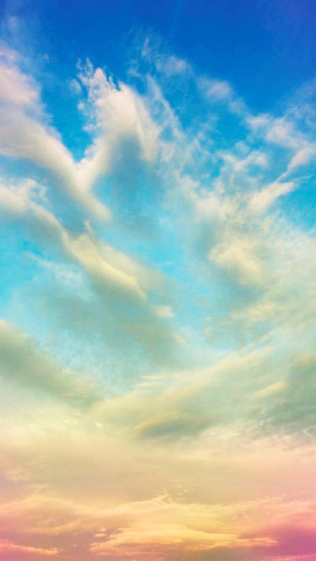 多彩的云天空日落iPhone 6 Plus高清壁纸