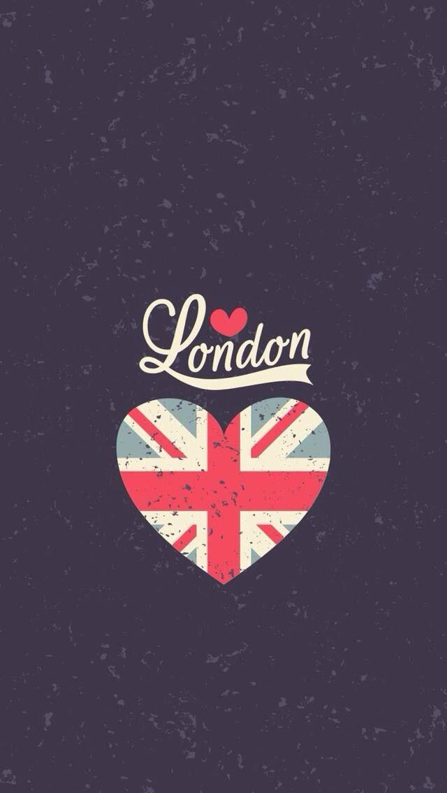 爱伦敦的心旗iPhone 5的壁纸
