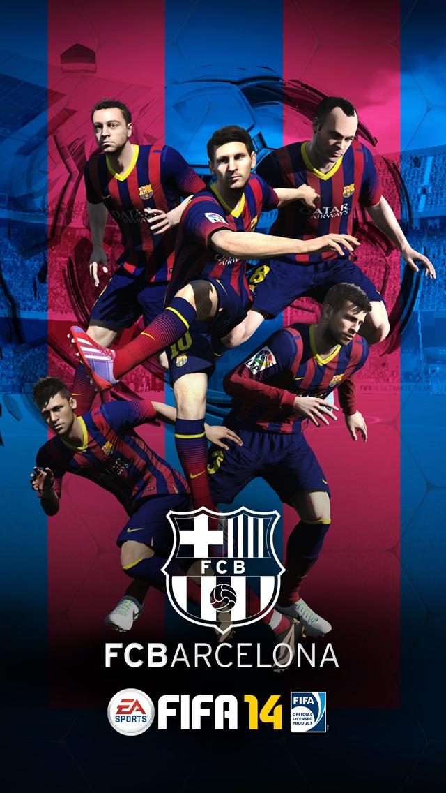国际足联14巴塞罗那iPhone 5壁纸
