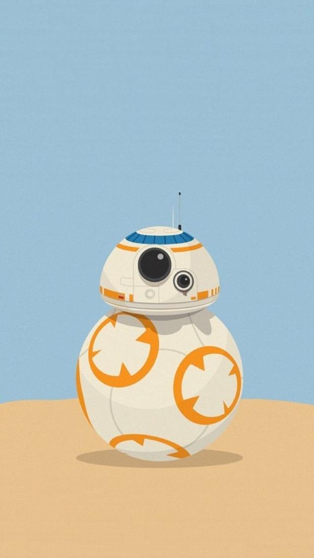 BB-8可爱的机器人星球大战插画iPhone 5壁纸