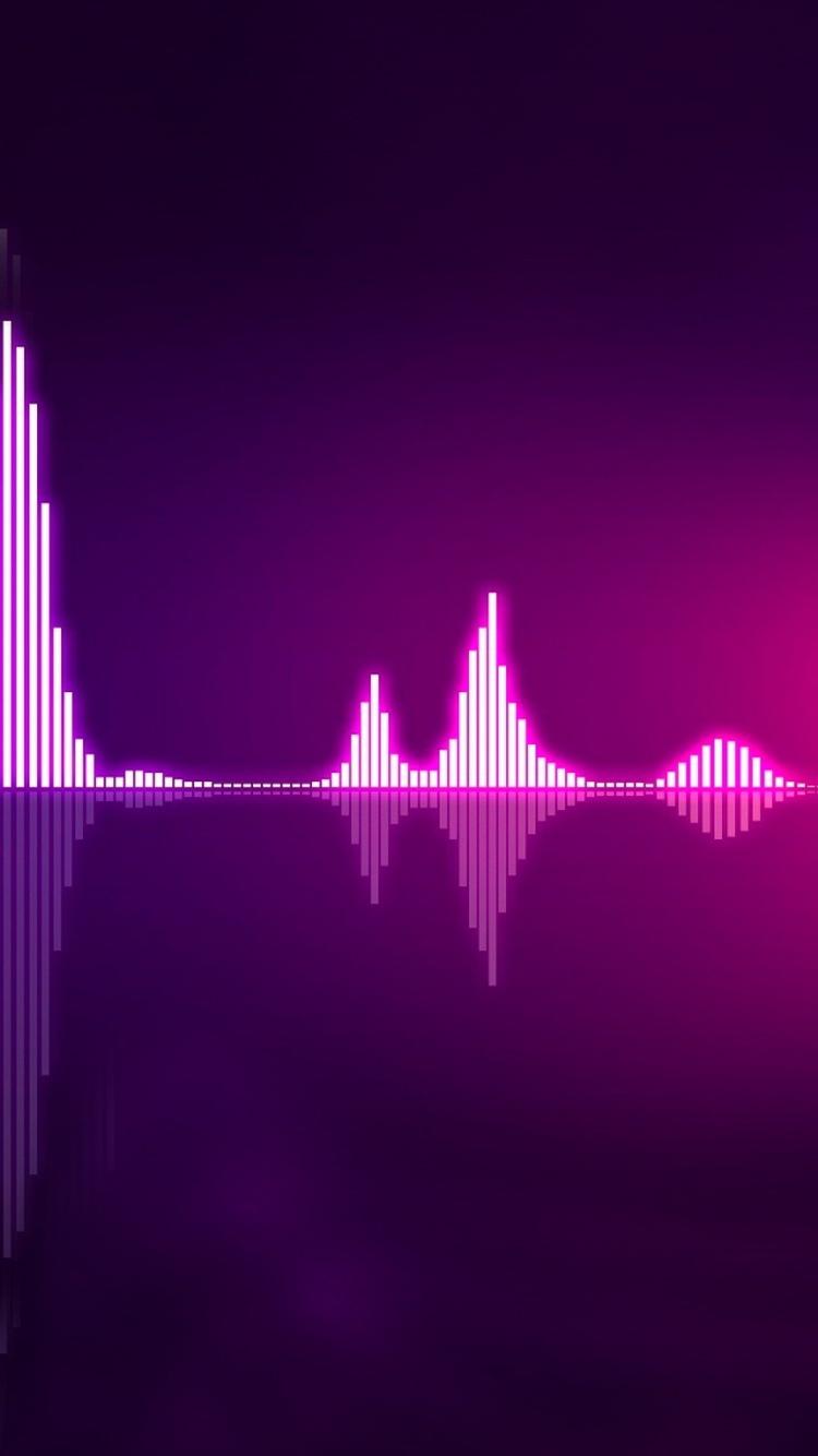 音乐均衡器紫色iPhone 6壁纸