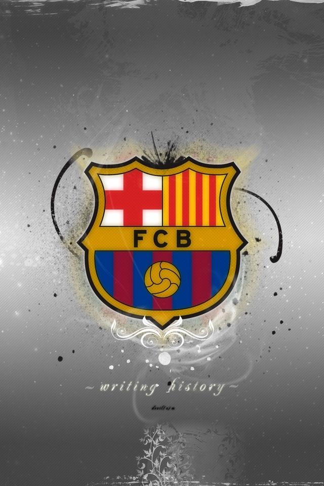 巴塞罗那足球俱乐部徽标光iPhone壁纸