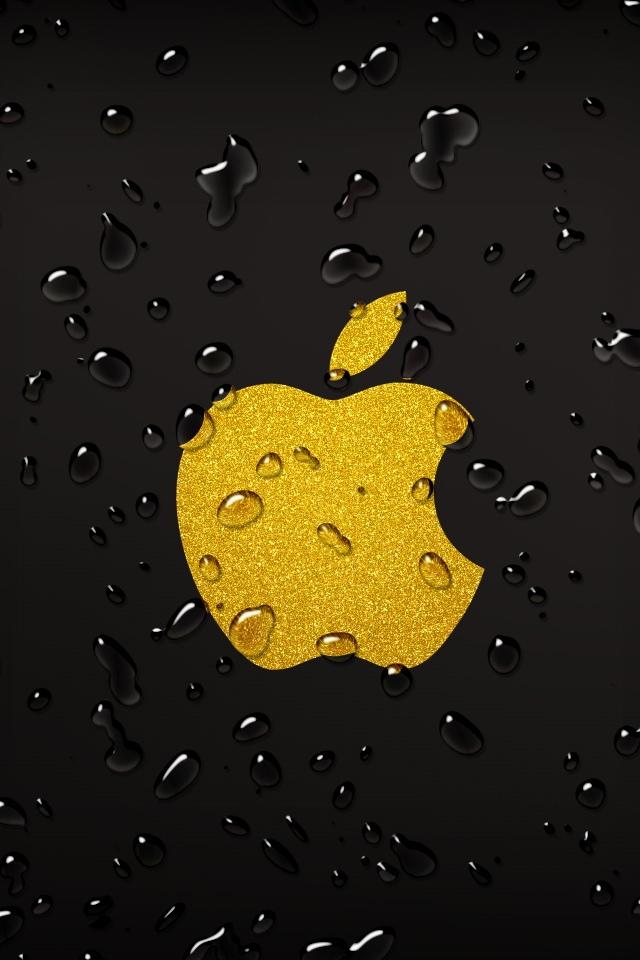 黄色苹果滴iPhone壁纸