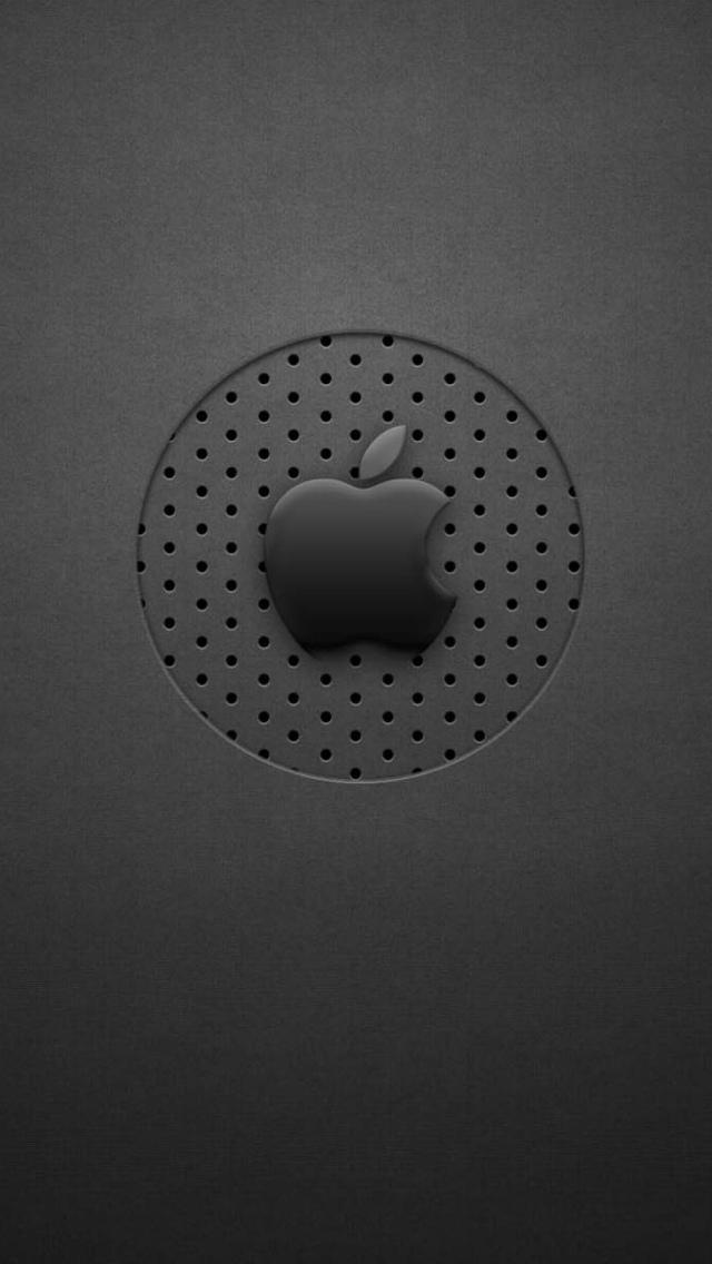 黑点苹果商标iPhone 5壁纸