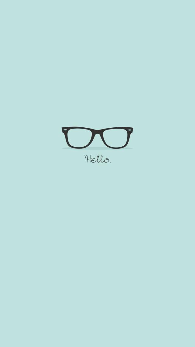 平时髦眼镜绿松石iPhone 5壁纸