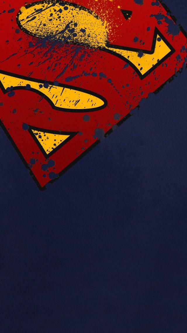 超人飞溅徽标iPhone 5壁纸