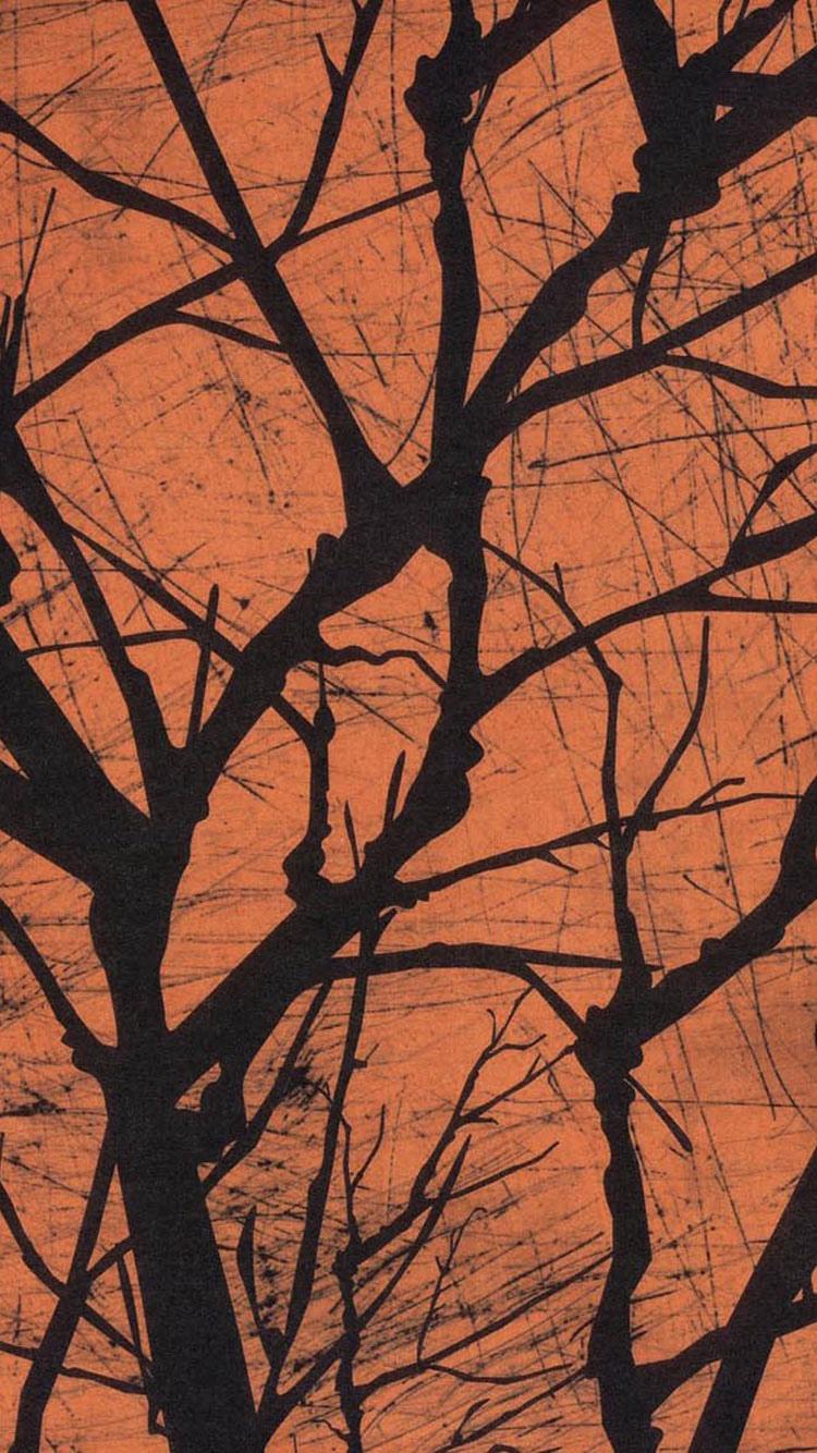 幽灵般的树枝万圣节iPhone 6壁纸