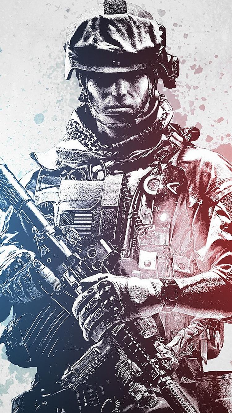 战地3士兵插图iPhone 6壁纸
