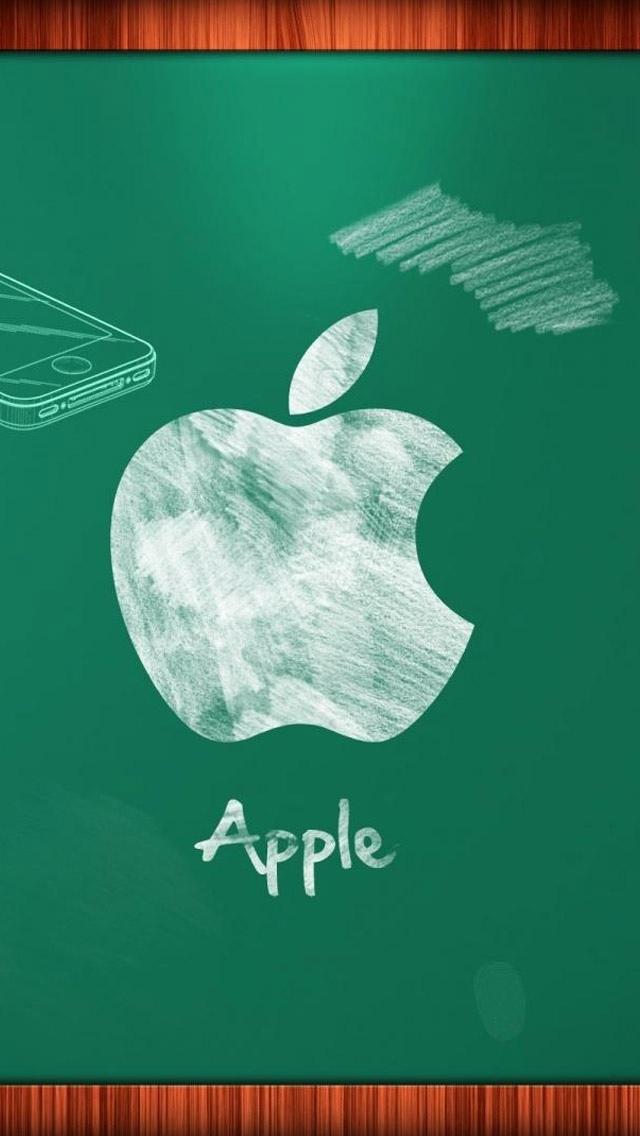 苹果徽标返回2学校iPhone 5壁纸