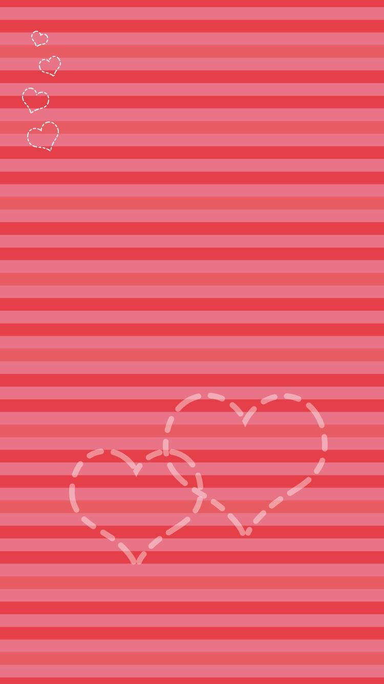 心脏线条情人节iPhone 6壁纸
