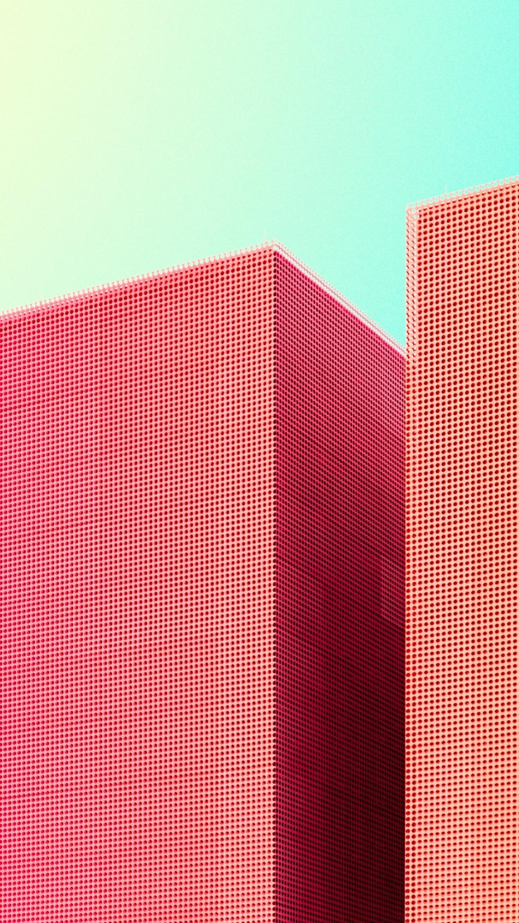 红色摩天大楼抽象iPhone 6加高清壁纸