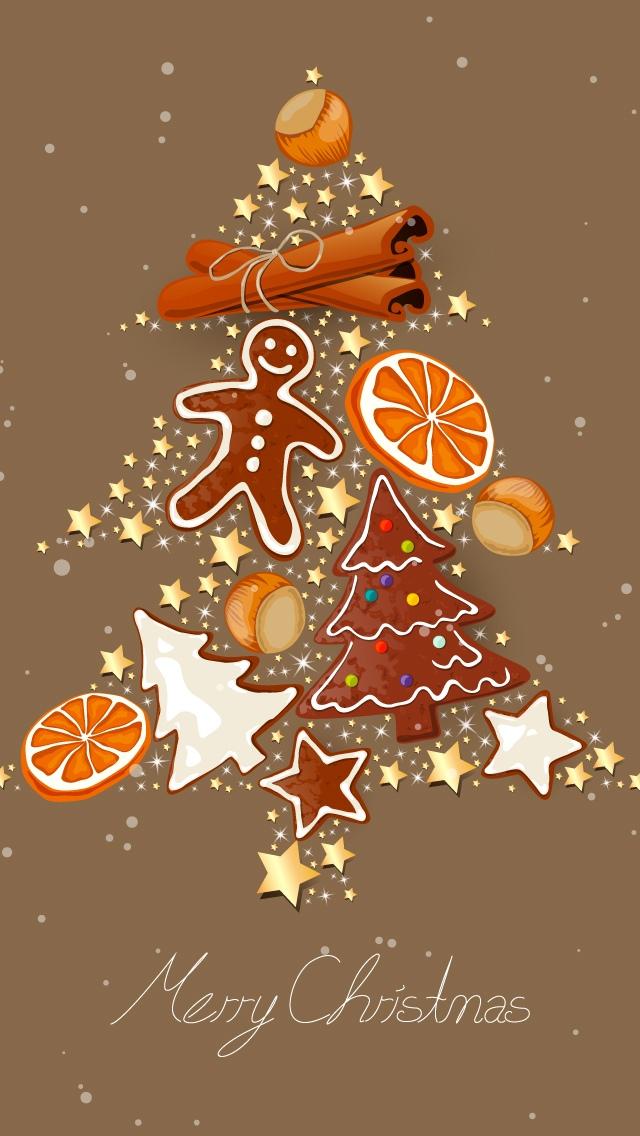 圣诞快乐糖果树iPhone 5壁纸