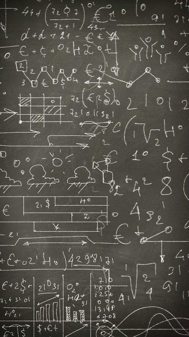 科学黑板数学公式iPhone 5壁纸