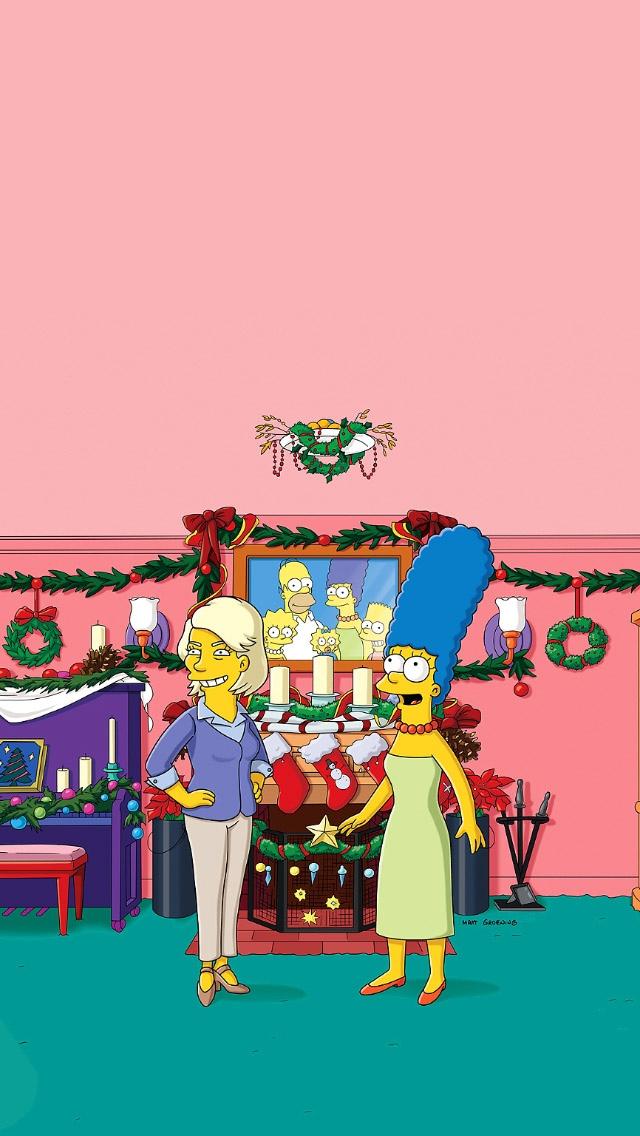 辛普森一家Marge圣诞节iPhone 5壁纸