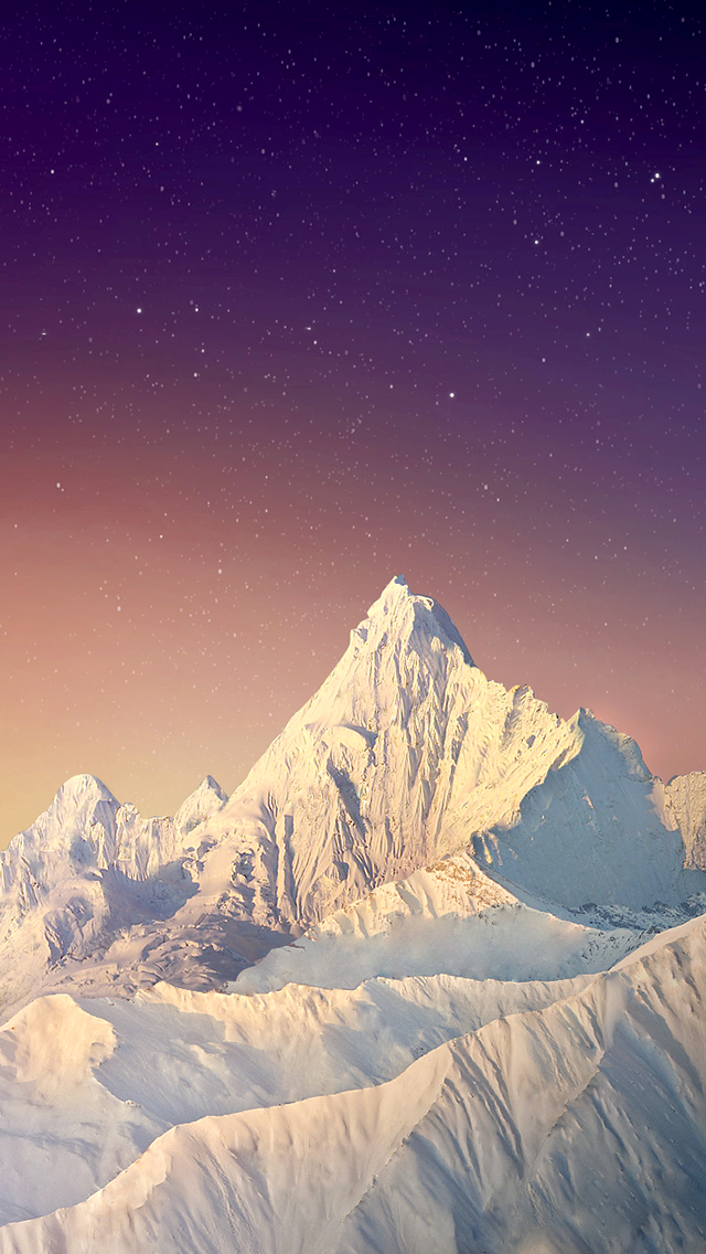 与明星iPhone 5壁纸的雪山