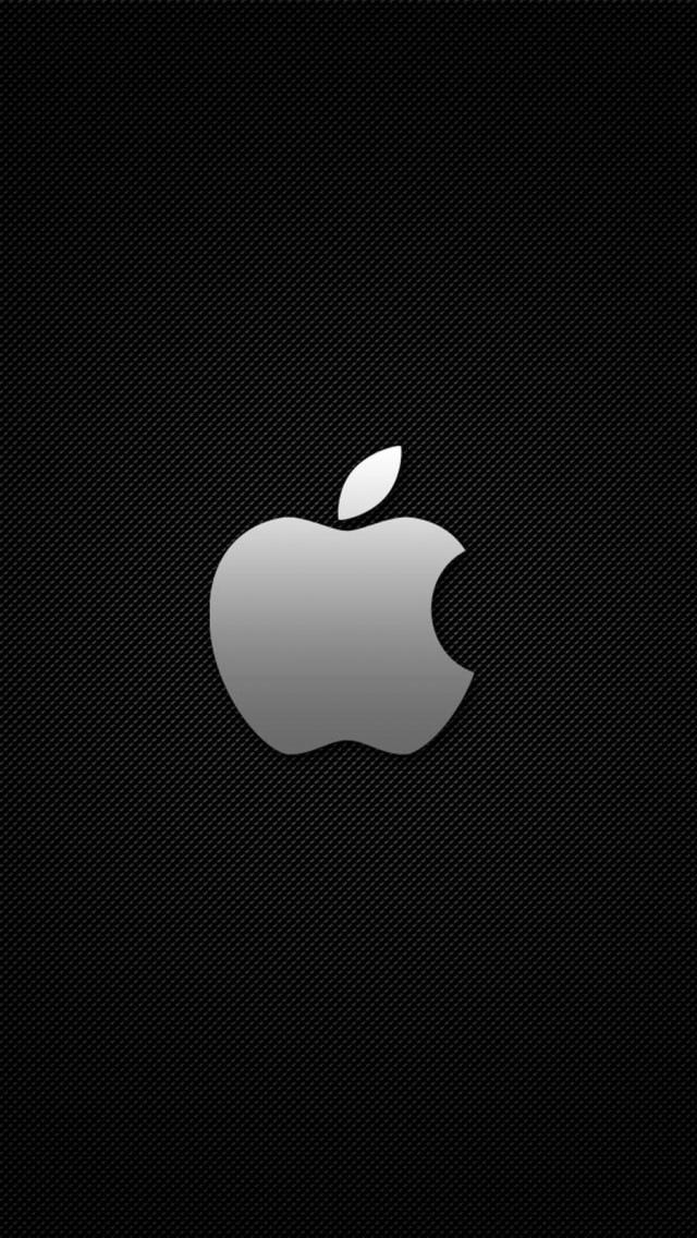苹果商标碳栅格酷的iPhone 5壁纸