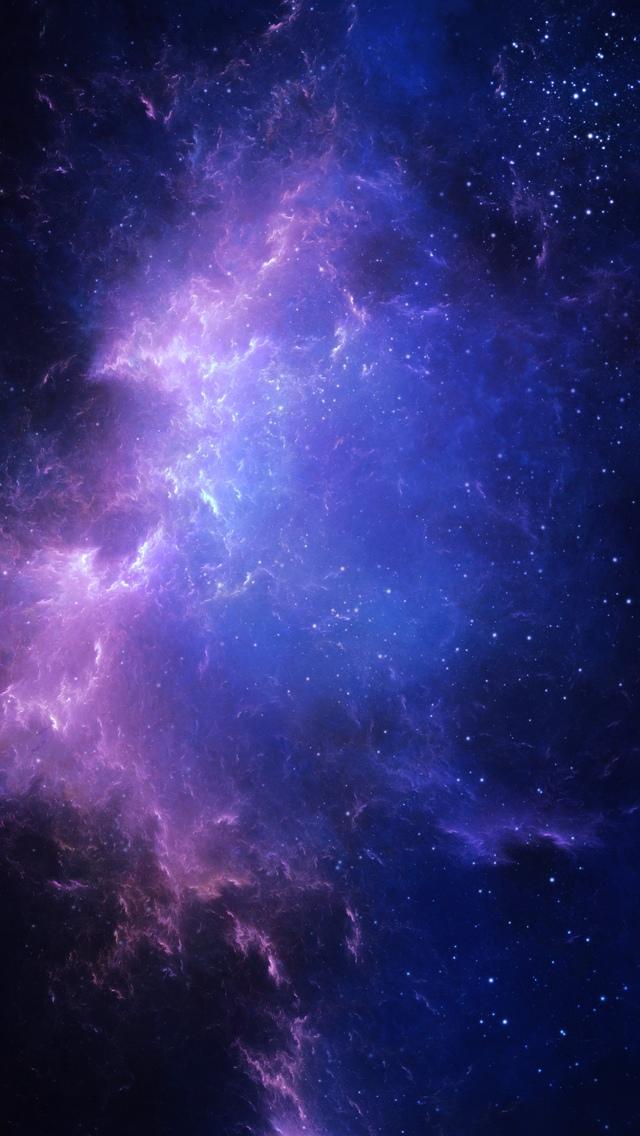 紫色空间星云iPhone 5壁纸