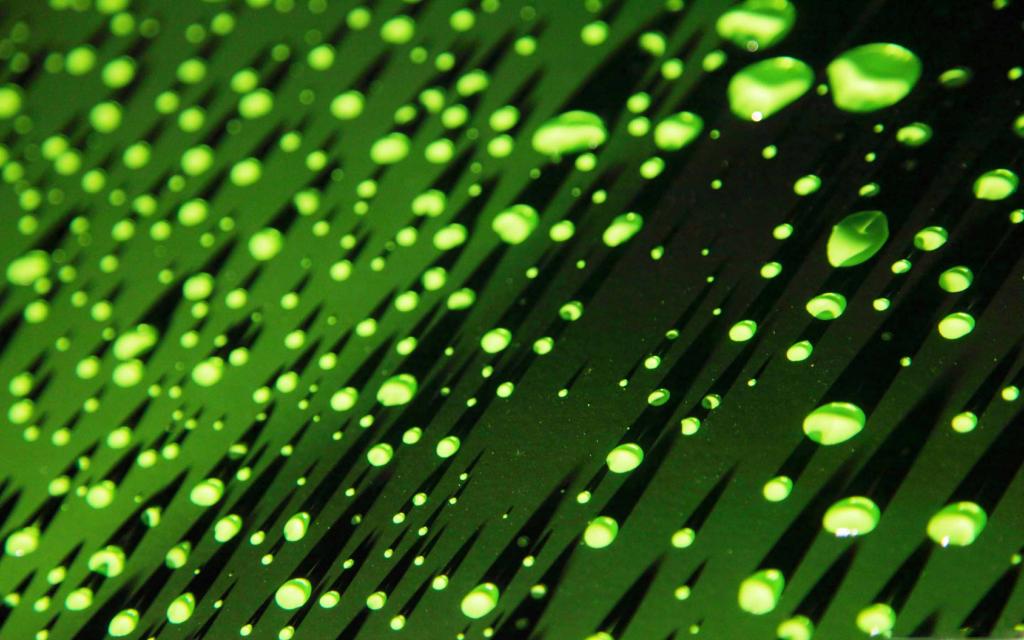 绿色水滴Mac壁纸