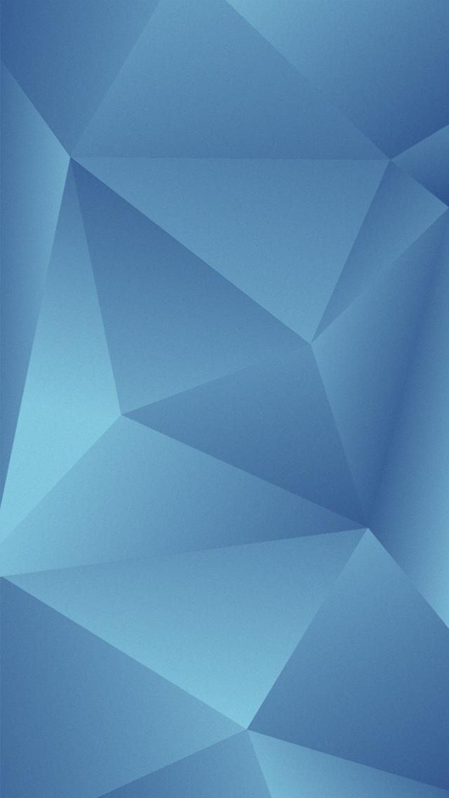 蓝色抽象三角形iOS7 iPhone 5壁纸