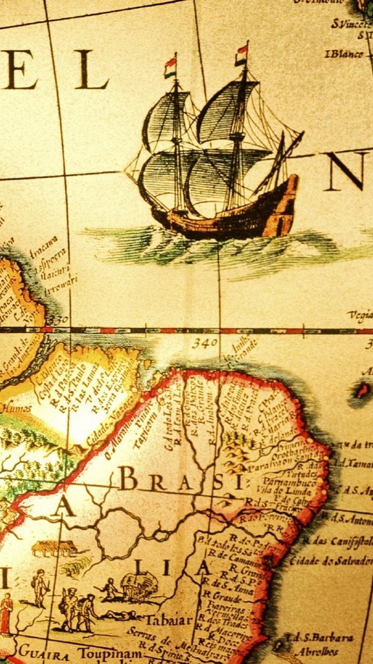 老海盗地图iPhone 6壁纸