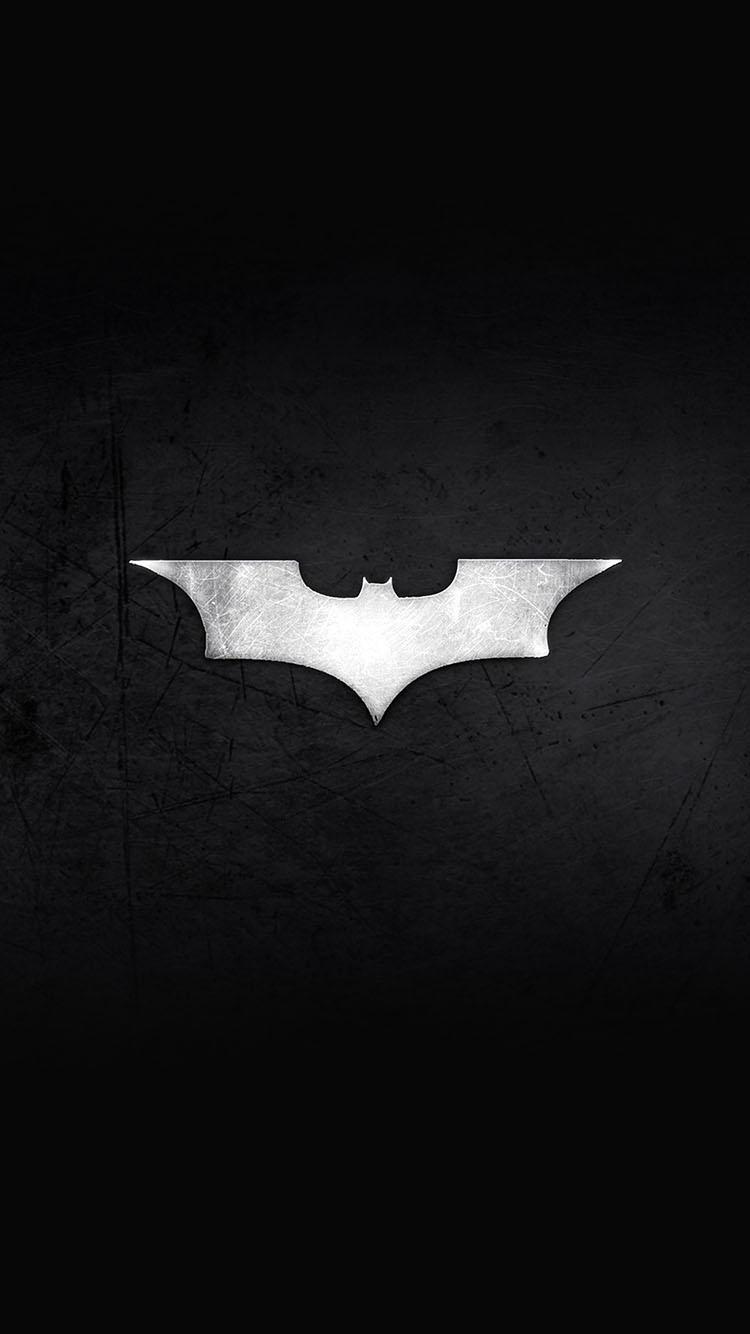 蝙蝠侠银色金属划痕商标黑暗的iPhone 6墙纸