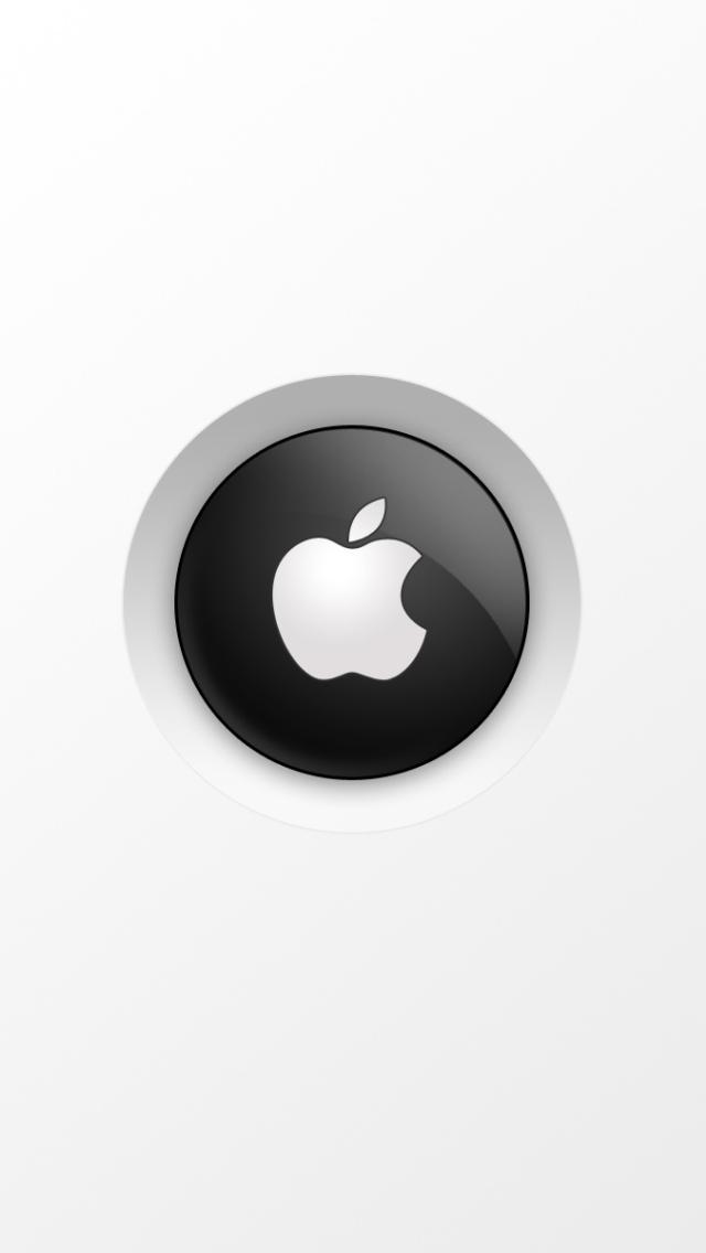 苹果商标按钮iPhone 5壁纸
